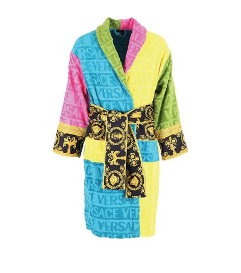 multi color versace robe.